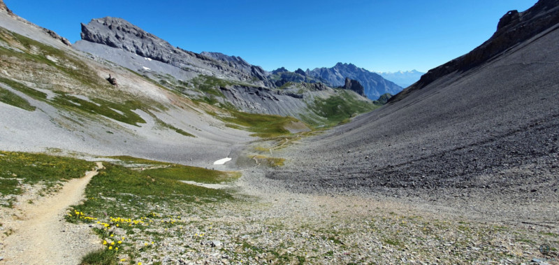 Vue depuis la montée du col de Fenestral