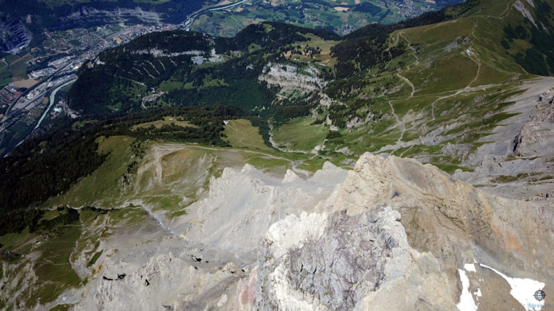 Drone - Vue au-dessus de la petite dent de Morcles