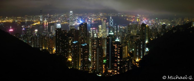 Centre de Hong Kong vue depuis le Peak