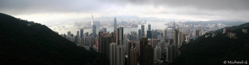 Centre de Hong Kong vue depuis le Peak