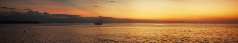 Sunset from Lovina Beach, north Bali