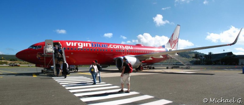 Virgin aircraft on the Hamilton's airport - Queensland