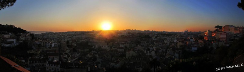 Lisbonne vu depuis le sommet de la vielle ville