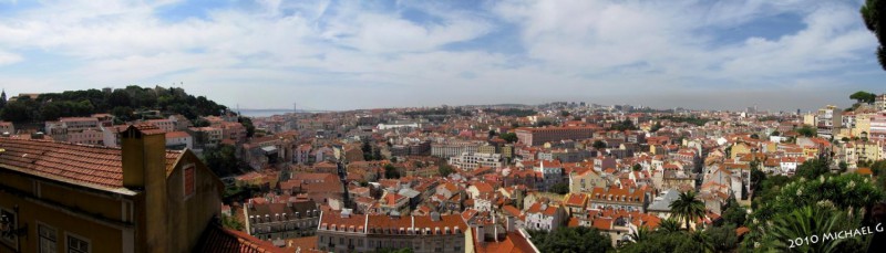 Lisbonne vu depuis le sommet de la vielle ville